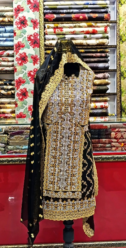 لباس بنارسی (لباس آماده بلوچی) جنس حریر