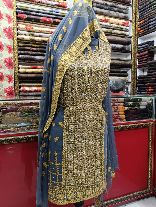 لباس بنارسی (لباس آماده بلوچی) جنس حریر